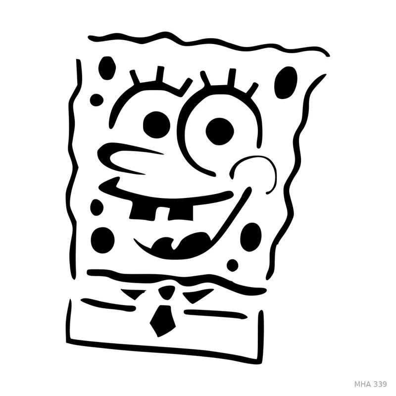 MR. HAIR ART STENCIL - SPONGEBOB 2
