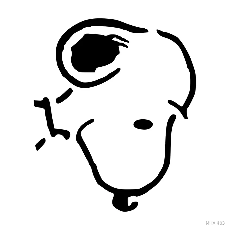 MR. HAIR ART STENCIL - SNOOPY 1