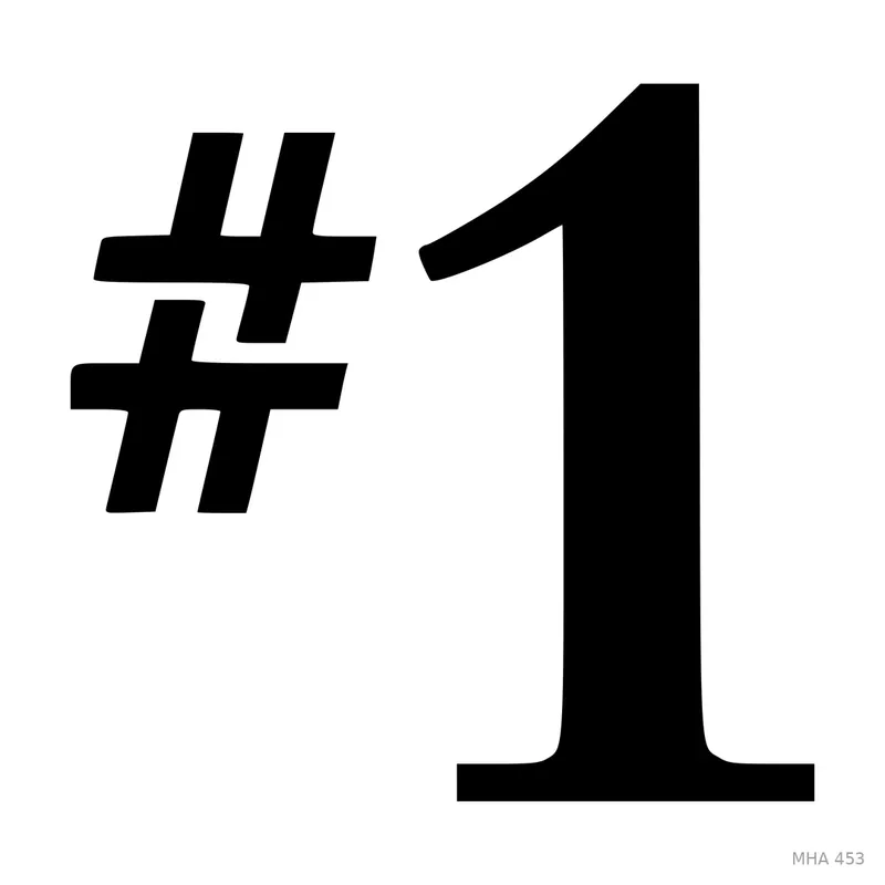 MR. HAIR ART STENCIL - #1 - (NUMBERS EMMETT FONT)