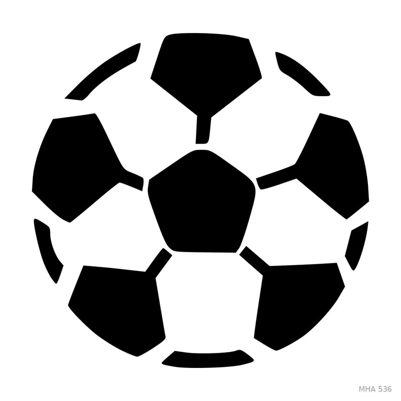 MR. HAIR ART STENCIL - SOCCER BALL 2